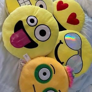 NWOT emoji pillows